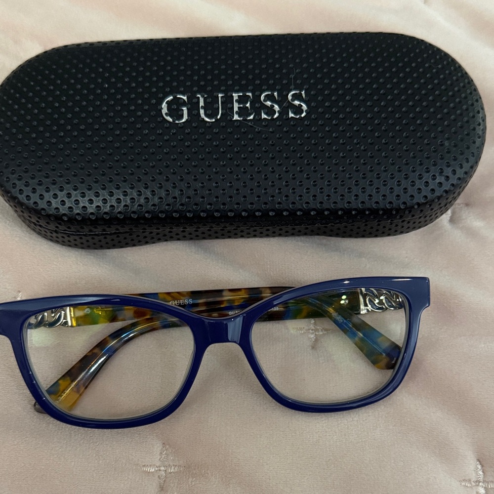 Guess Navy Blue Eyeglasses with Black Case